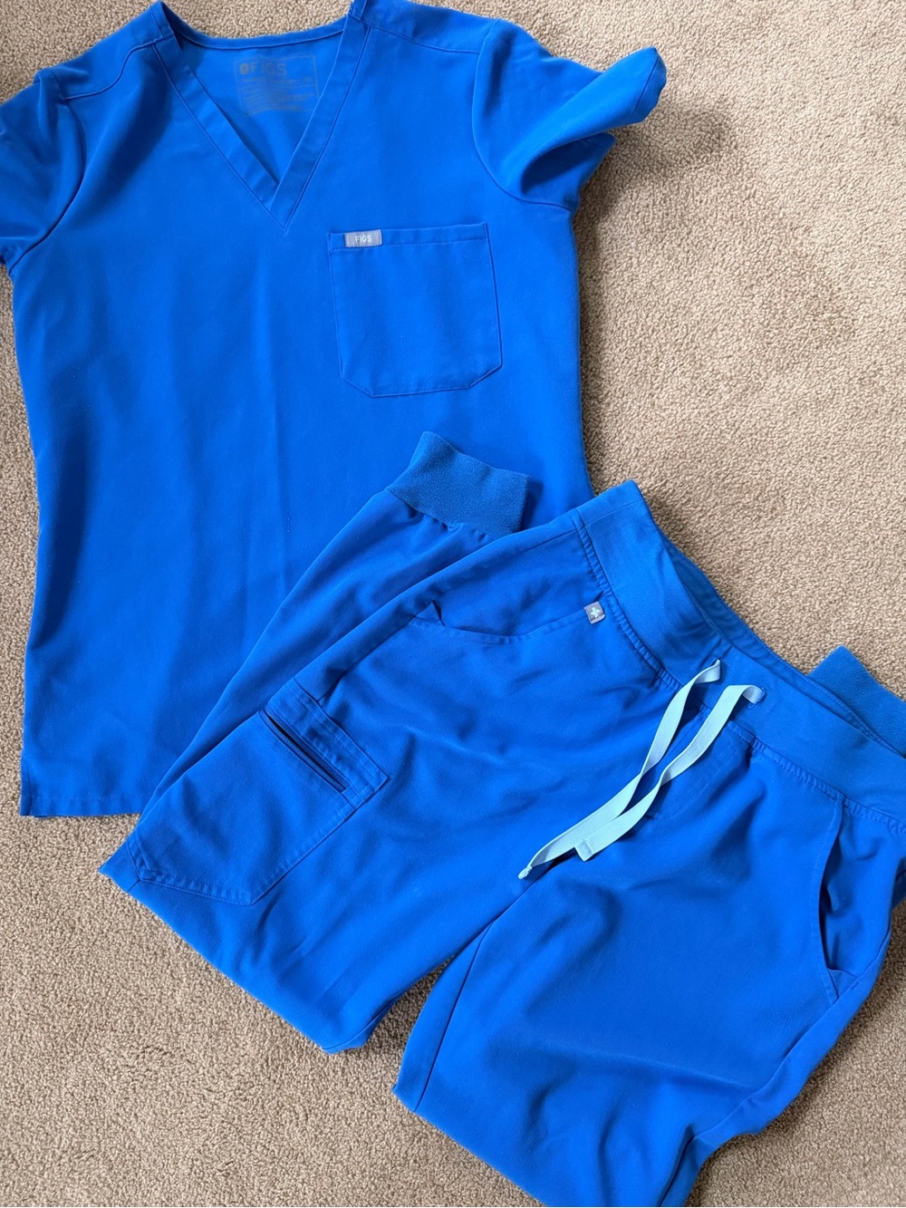Royal blue figs jogger set